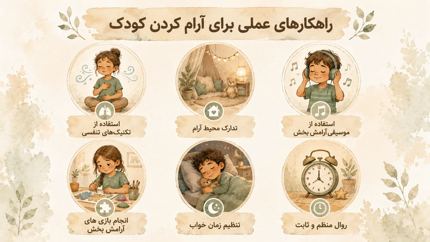 آرام نشستن کودک بی قرار