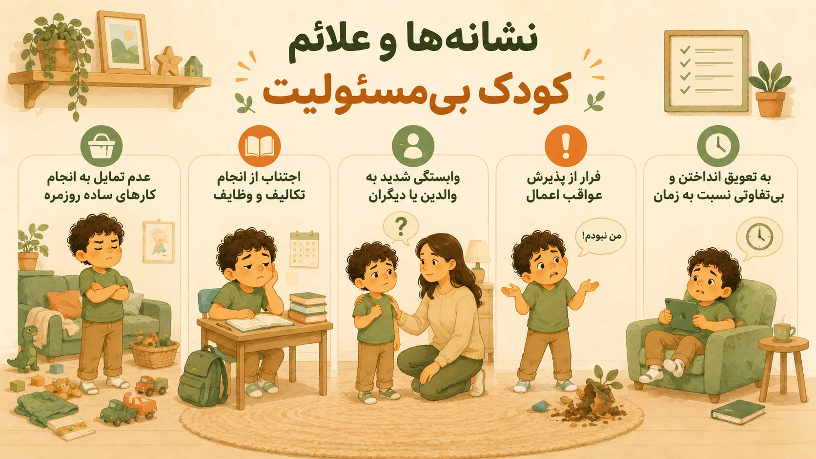 نشانه‌ ها و علائم کودک بی‌ مسئولیت