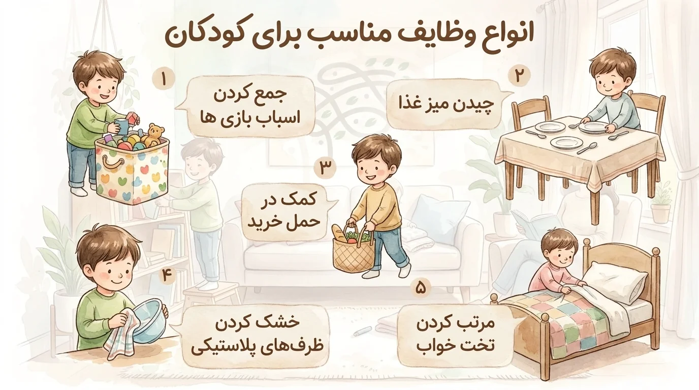 وظایف کودک در خانه