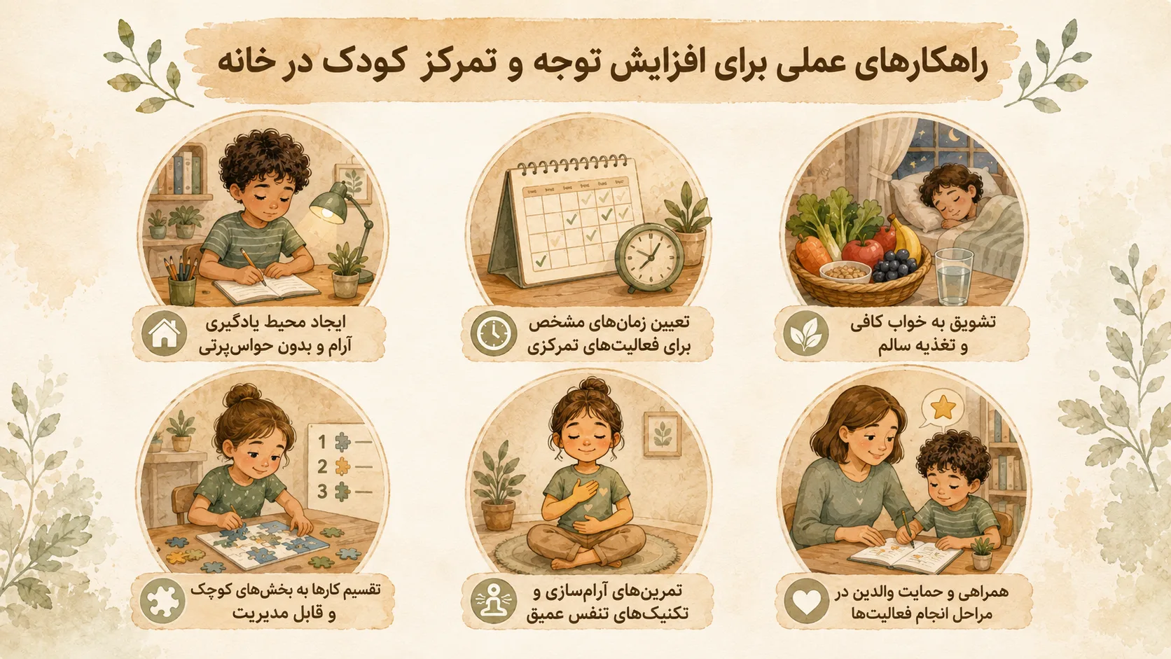 فعالیت‌ های افزایش توجه کودک چیست؟