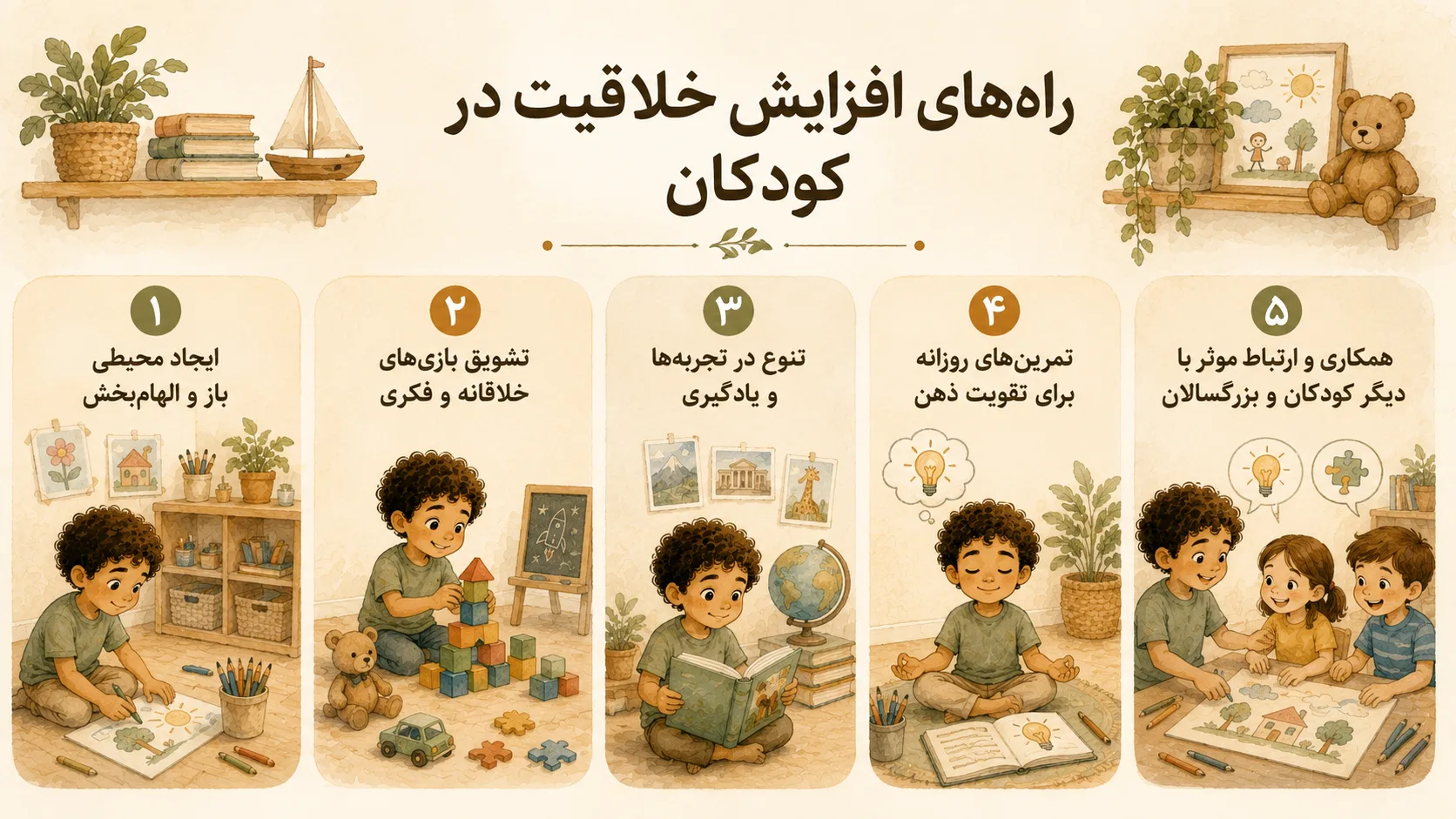 بهترین راه های افزایش خلاقیت در کودکان کدامند؟