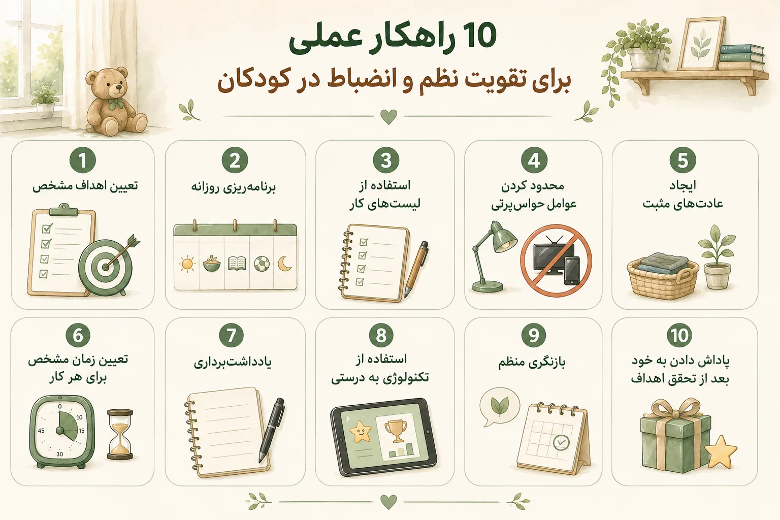 نظم شخصی در کودکان چیست و چرا اهمیت دارد؟