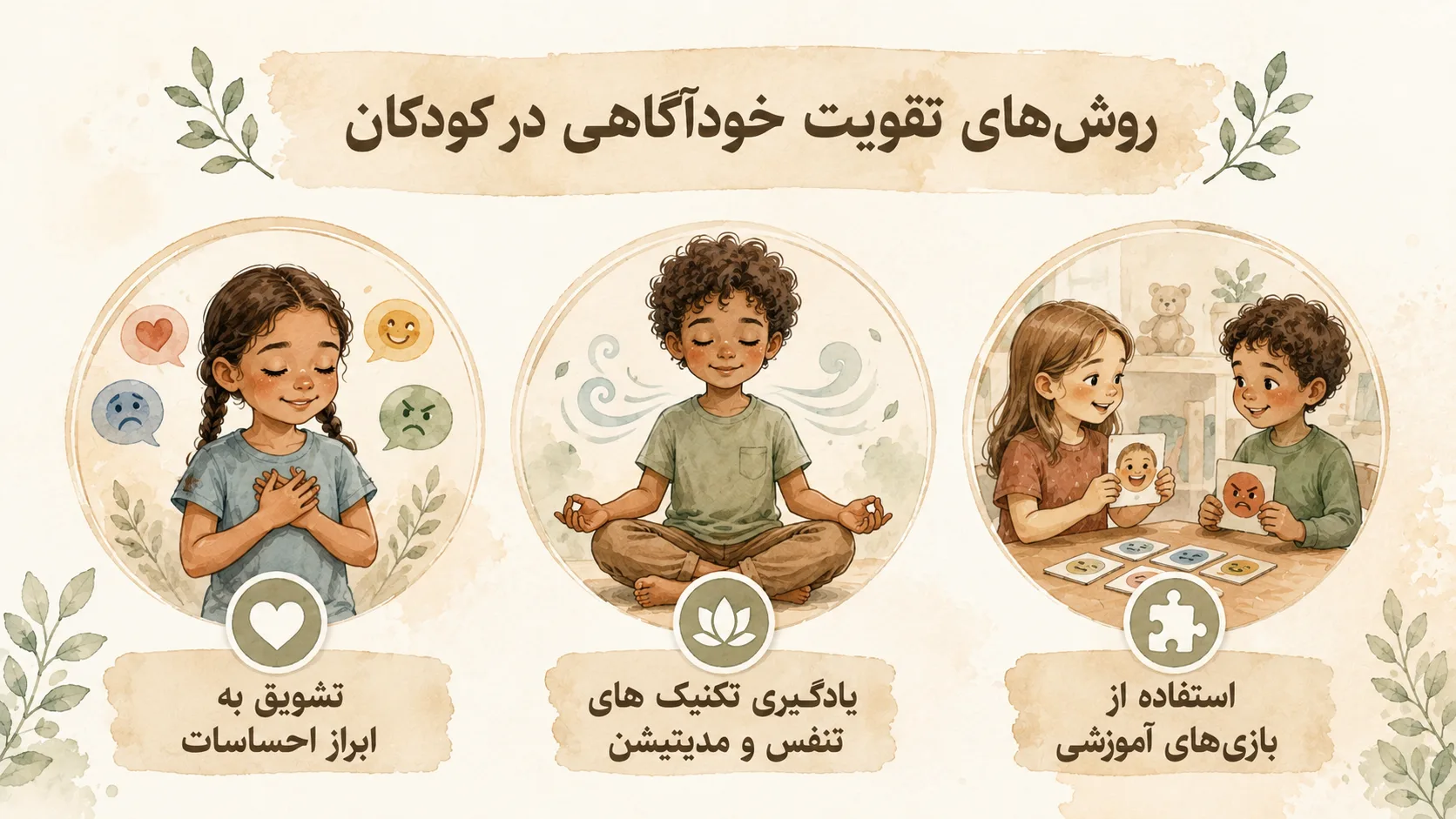 روش های تقویت خودآگاهی در کودکان